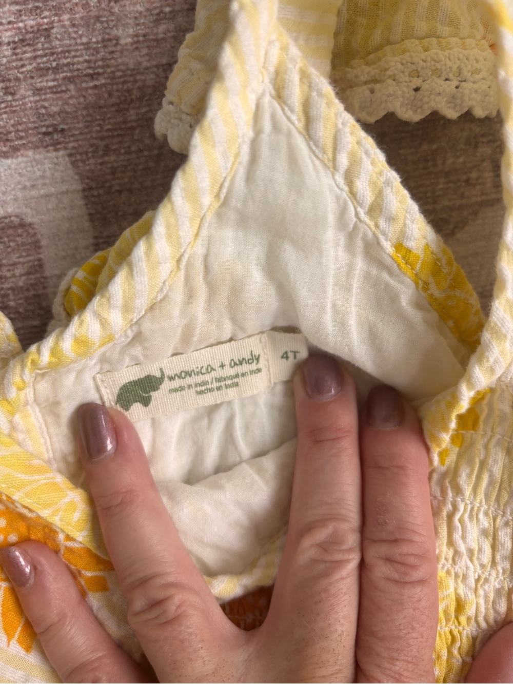 monica + andy: Yellow Floral Girls' Dress - 4T - Picture 2 of 7